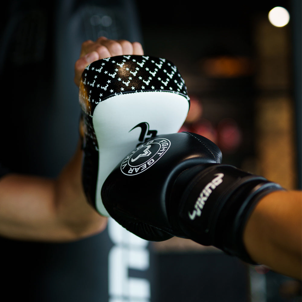 Viking Savage Leather Wrist Locking Boxing gloves