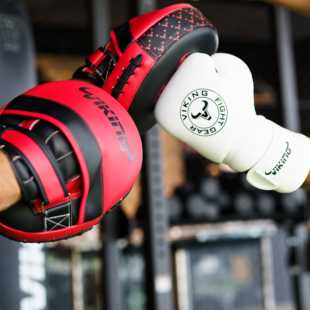 Viking Savage Leather Wrist Locking Boxing gloves