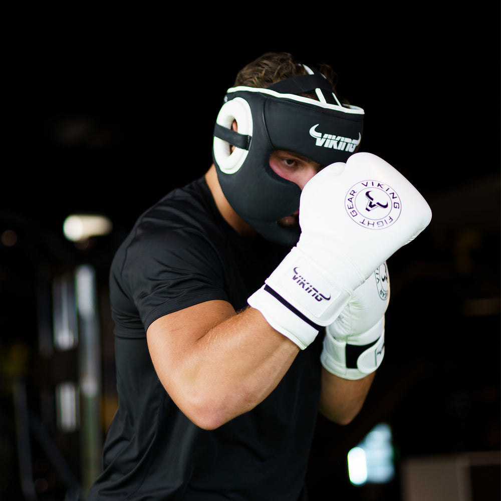 Viking Savage Leather Wrist Locking Boxing gloves