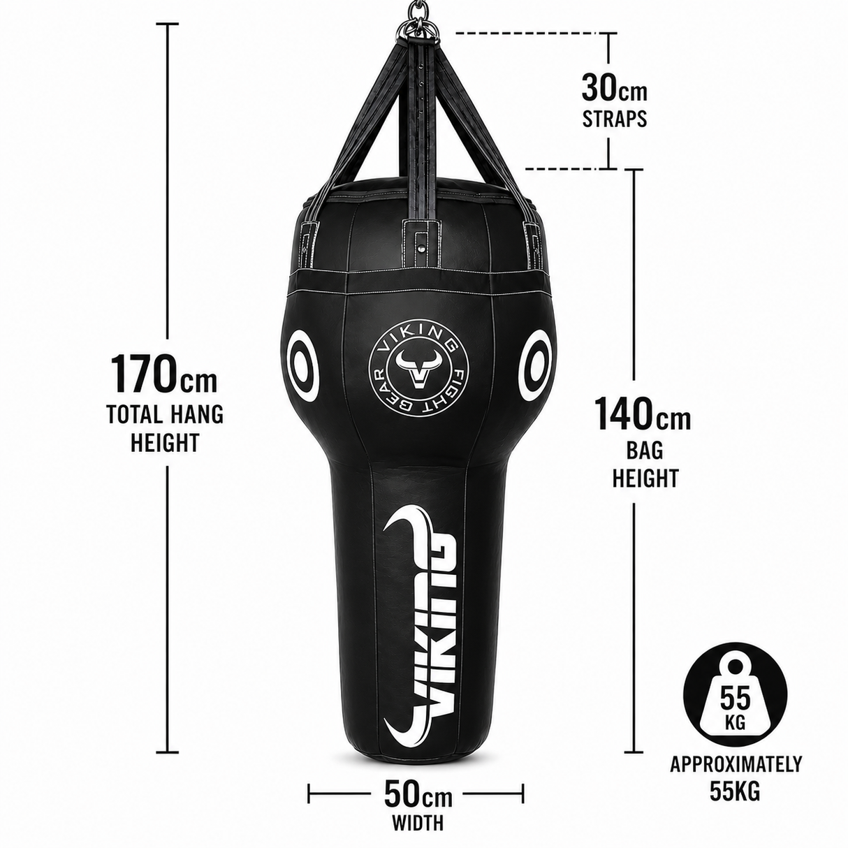 Viking Angle Leather Upper Cut Punching bag