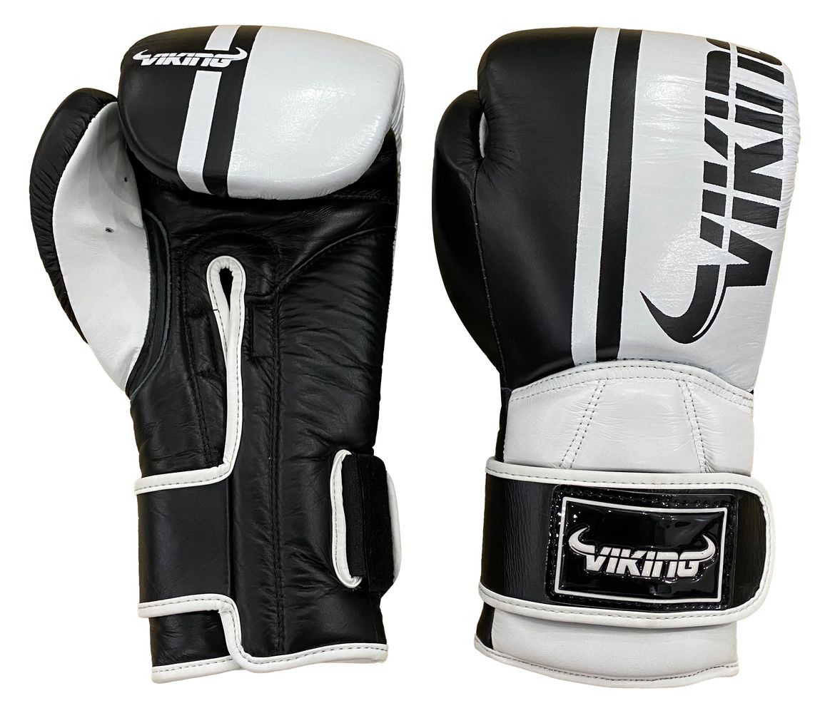 Viking Odin Elite Leather Dual Wrist strap Boxing Gloves