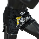 Fairtex Muay Thai Boxing Shorts BS1708 - Black Slim Cut