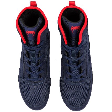 Venum Contender Boxing Shoes - Navy/ Blue/ Red
