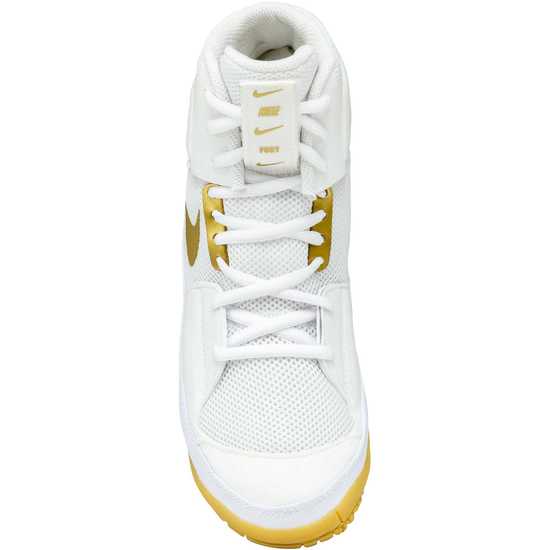 Nike Fury Wrestling Shoes - White/Gold