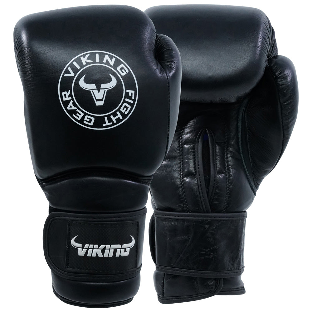 Viking Savage Leather Wrist Locking Boxing gloves