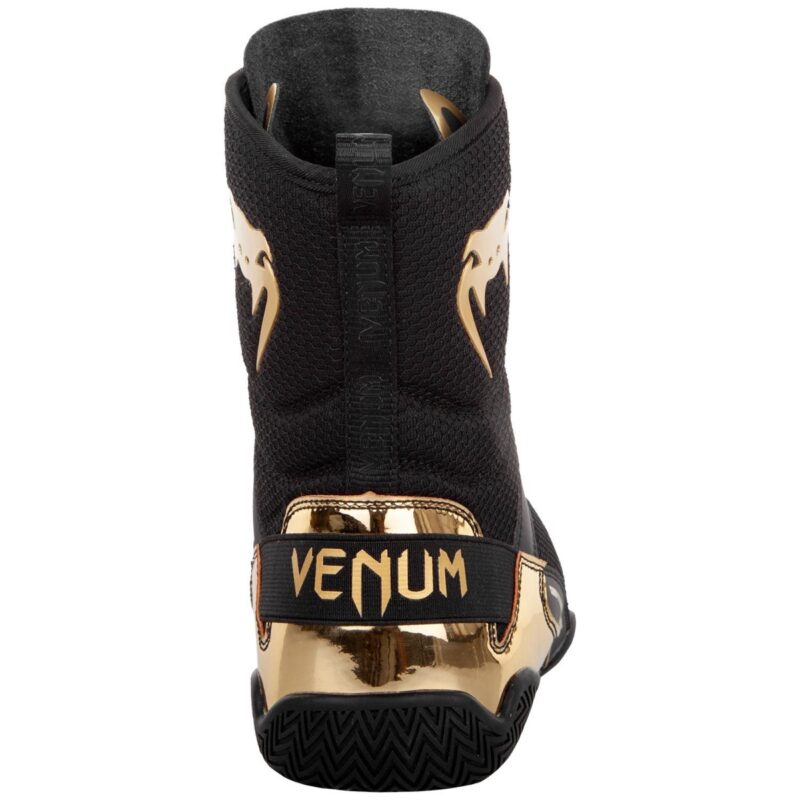 Venum Elite Boxing Shoes - Black/Gold-13876