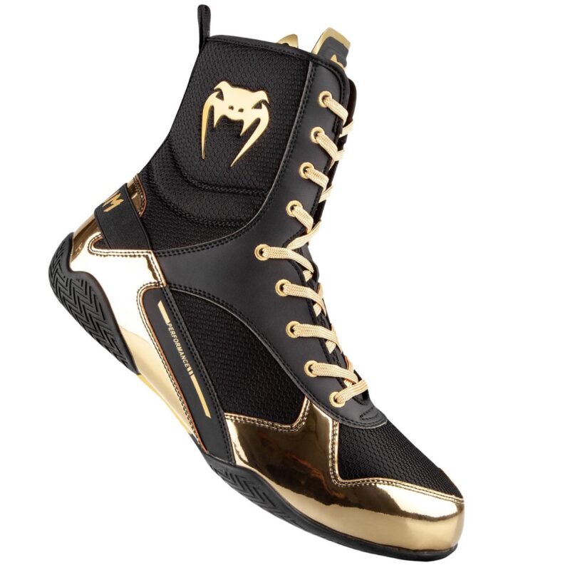Venum Elite Boxing Shoes - Black/Gold-0