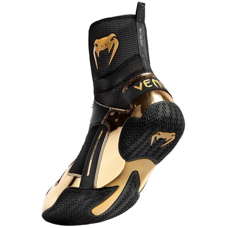 Venum Elite Boxing Shoes - Black/Gold-13868