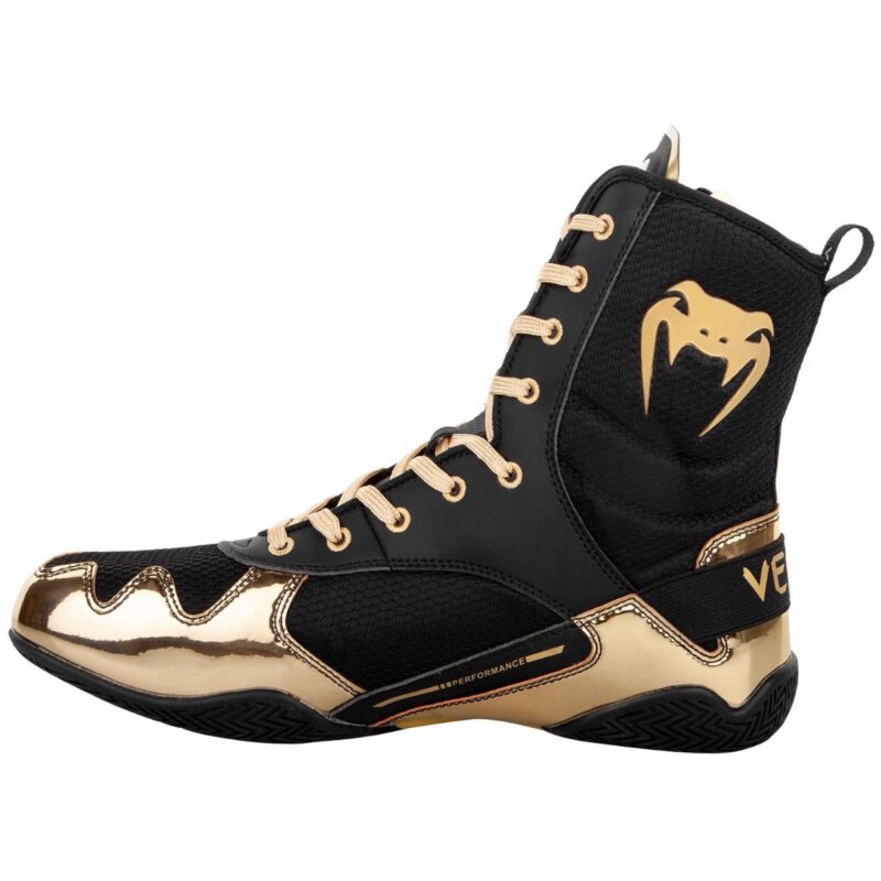 Venum Elite Boxing Shoes - Black/Gold-13872