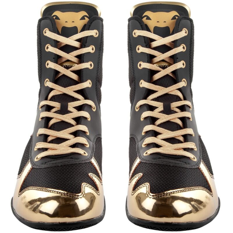Venum Elite Boxing Shoes - Black/Gold-13873