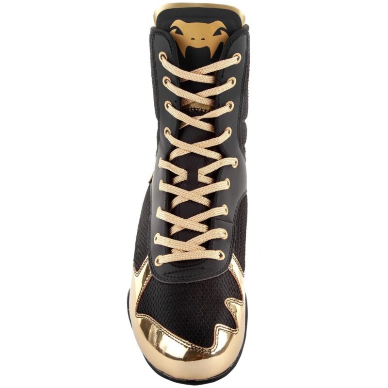 Venum Elite Boxing Shoes - Black/Gold-13875