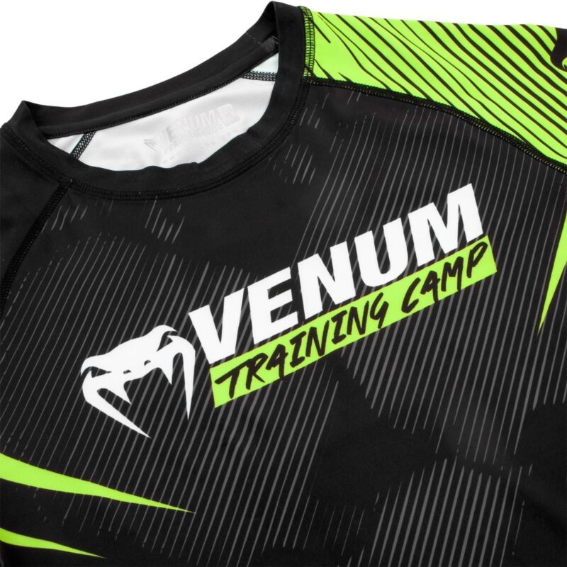 Venum Training Camp 2.0 Rashguard - Short Sleeves - Black/Neo Yellow-26117