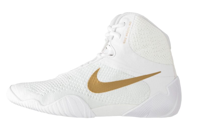 Nike Tawa Wrestling Shoes - White/Gold-27391
