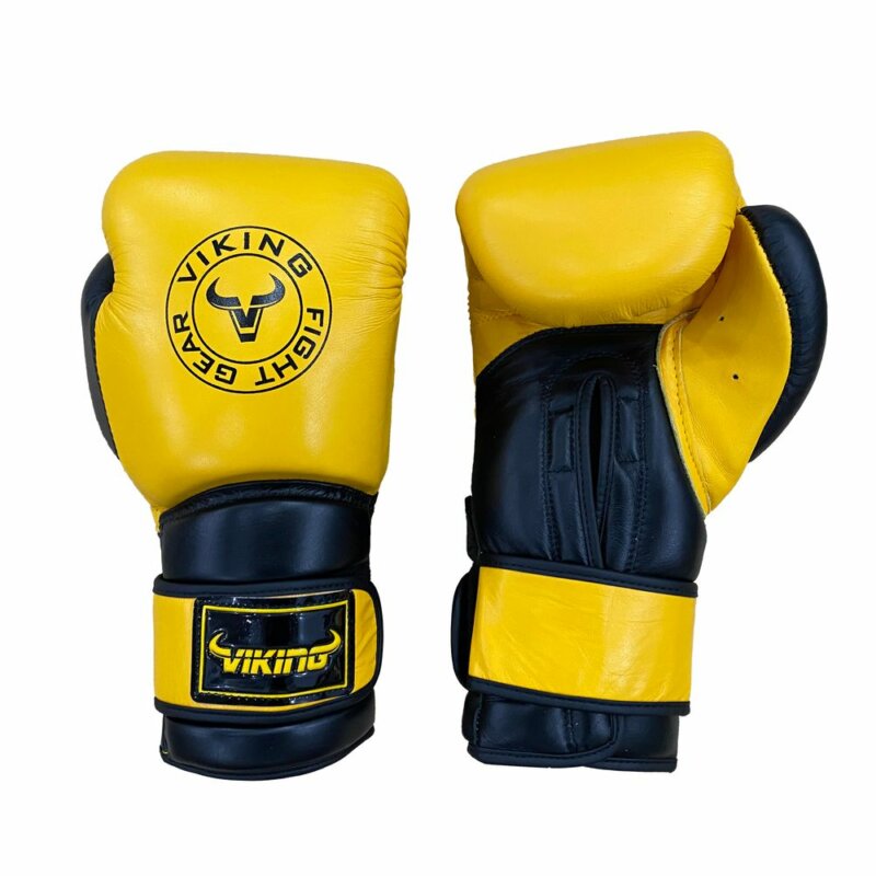 Viking Savage Leather Wrist Locking Boxing Gloves-31822