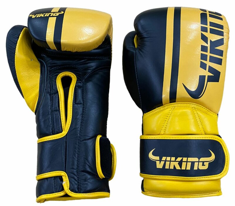 Viking Odin Elite Leather Dual Wrist Strap Boxing Gloves -31776