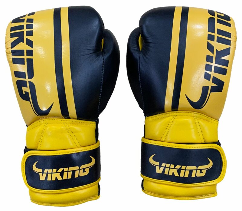 Viking Odin Elite Leather Dual Wrist Strap Boxing Gloves -0