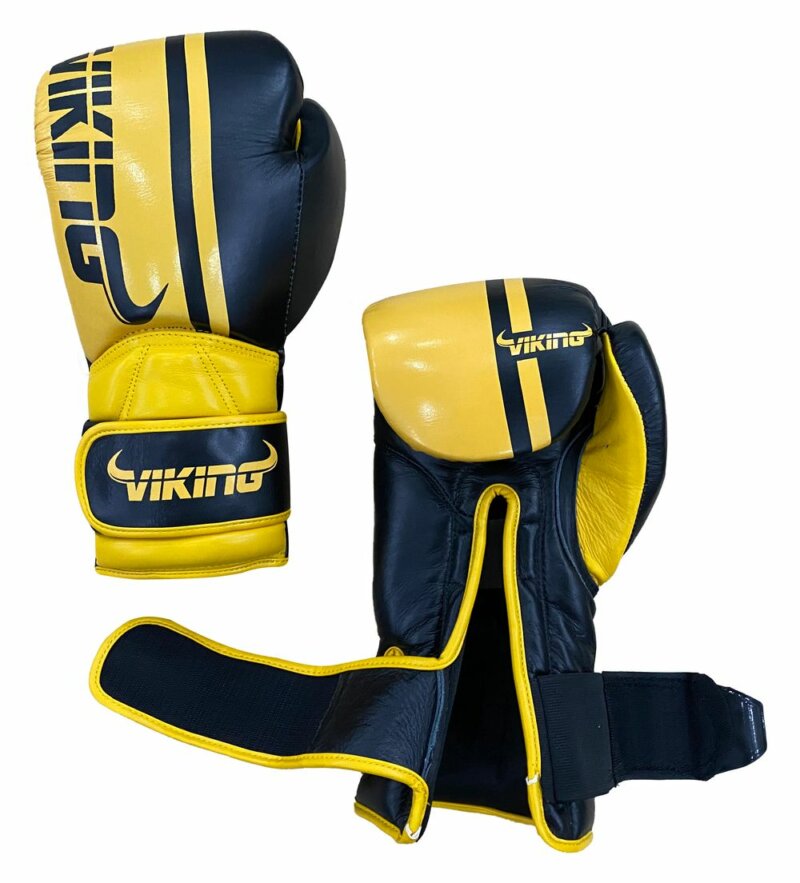 Viking Odin Elite Leather Dual Wrist Strap Boxing Gloves -31777