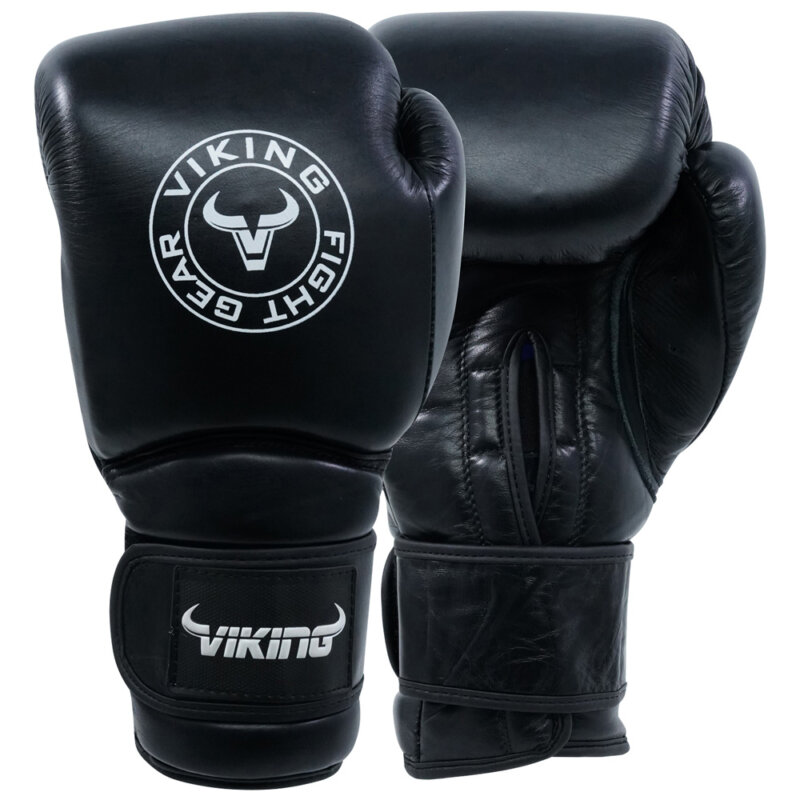 Viking Savage Leather Wrist Locking Boxing Gloves-43862
