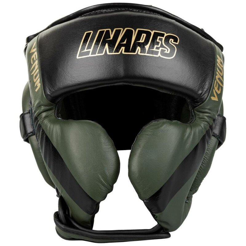 Venum Pro Boxing Headgear Linares Edition - Khaki/Black/Gold-0