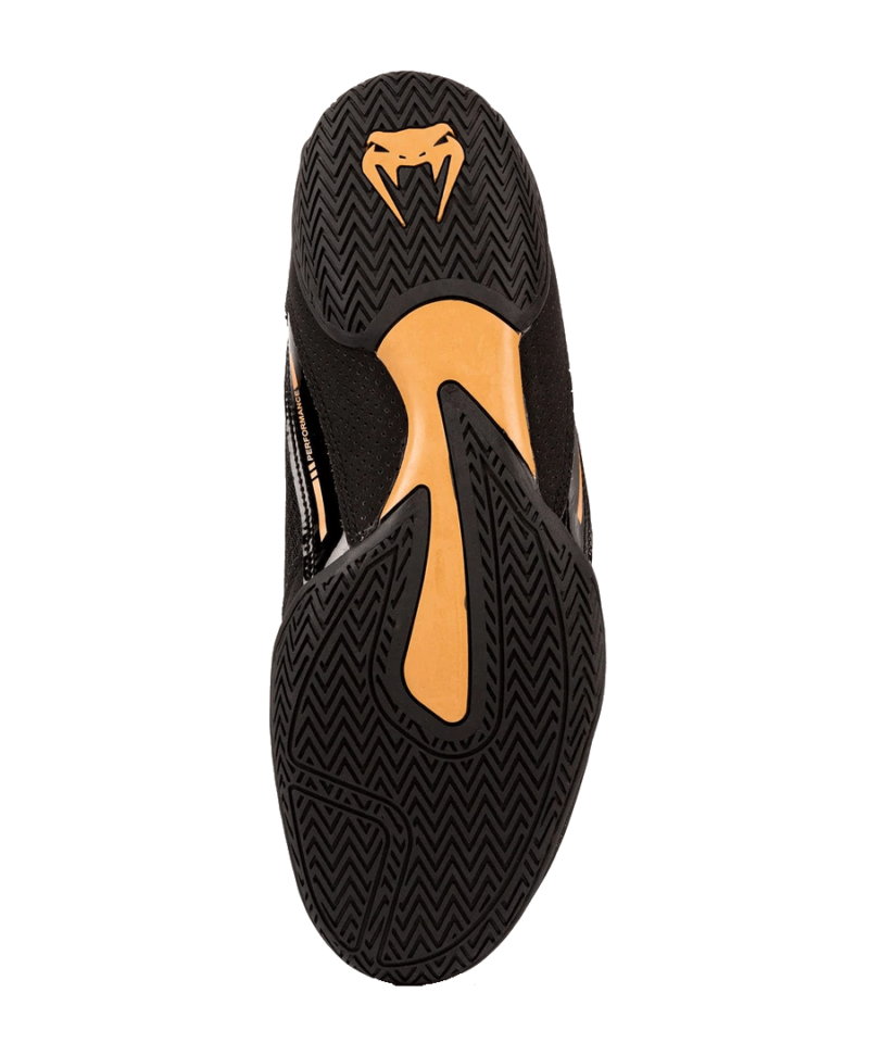 Venum Elite Boxing Shoes - Black/Bronze (New Style)-41762