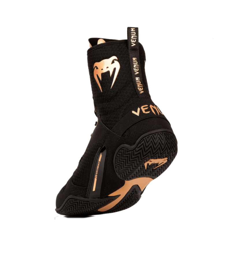 Venum Elite Boxing Shoes - Black/Bronze (New Style)-41770