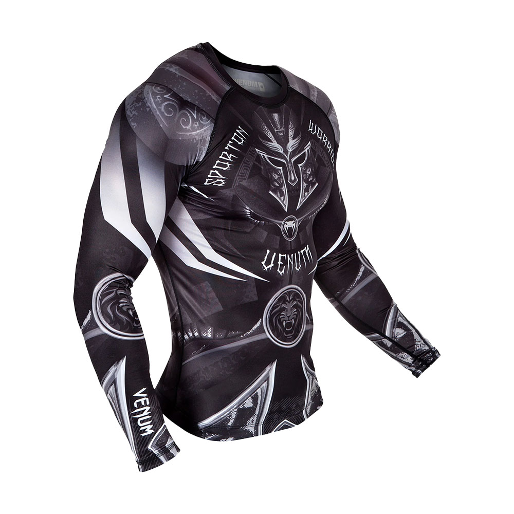 Venum-Gladiator-3-0-Rashguard-Black-White-Short-Sleeves-07.jpg Venum Gladiator 3 0 Rashguard Black White Short Sleeves 07